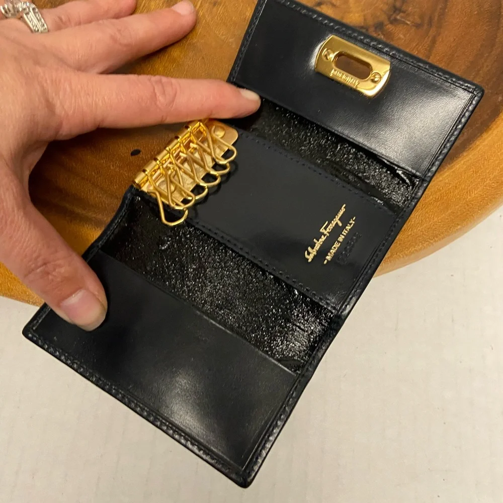 Salvatore Ferragamo Vintage Key Holder Key Fob In Box